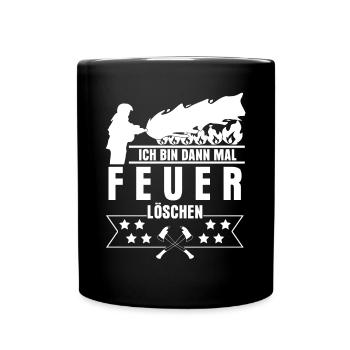 Jugendfeuerwehr Freiwillige Feuerwehr - Tasse einfarbig - Schwarz - Vorne