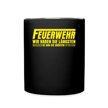 Jugendfeuerwehr Spruch Feuerwehr - Tasse einfarbig - Schwarz - Vorne