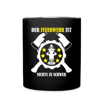 Jugendfeuerwehr Reim Feuerwehr - Tasse einfarbig - Schwarz - Vorne