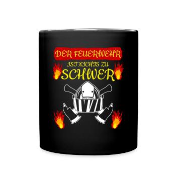 Jugendfeuerwehr Witz Feuerwehr - Tasse einfarbig - Schwarz - Vorne