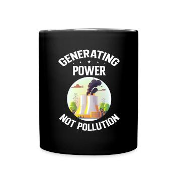 Nuklearplan Design für Kernenergie und Kernkraft - Tasse einfarbig - Schwarz - Vorne
