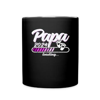 Father-to-be - Dad 2024 loading - Full Colour Mug - black - Front