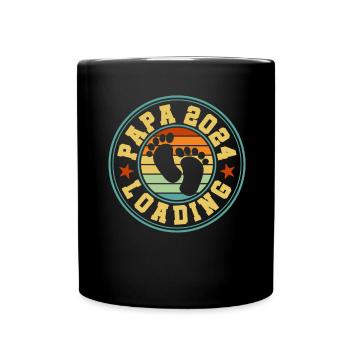Father-to-be - Dad 2024 loading - Full Colour Mug - black - Front
