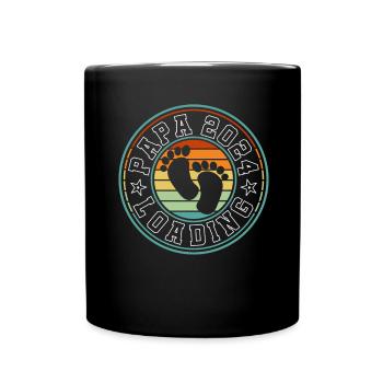 Father-to-be - Dad 2024 loading - Full Colour Mug - black - Front