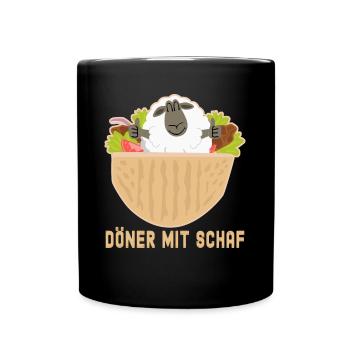Kebab with sheep kebab kebab - Full Colour Mug - black - Front