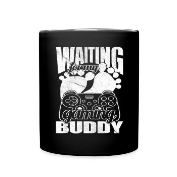 En attendant mon copain de jeu - Expectant Father - - Mug uni - noir - Devant