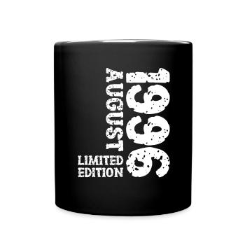 1996 August Limited Edition 27. Geburtstag Outfit - Tasse einfarbig - Schwarz - Vorne