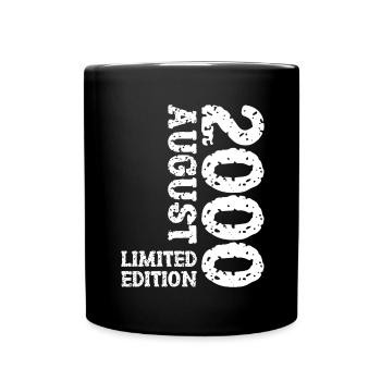 2000 August Limited Edition 23. Geburtstag Outfit - Tasse einfarbig - Schwarz - Vorne