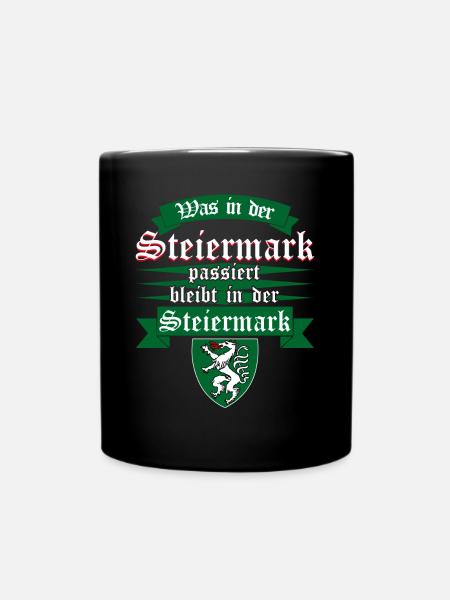 Steiermark Urlaub Österreich - Tasse einfarbig - Schwarz