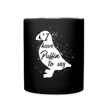 Puffin Papageientaucher - Tasse einfarbig - Schwarz - Vorne