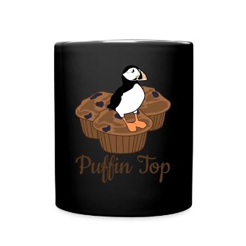 Dessus de macareux au lieu de dessus de muffins - Mug uni - noir - Devant