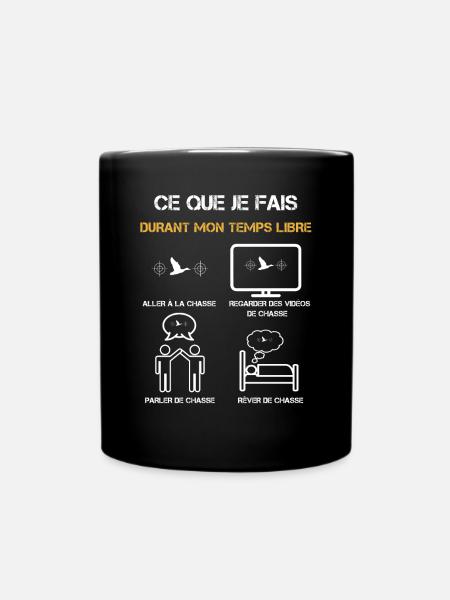 chasse hutte temps libre humour - Mug uni - noir