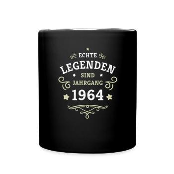 60th birthday legends born in 1964 - Full Colour Mug - black - Front
