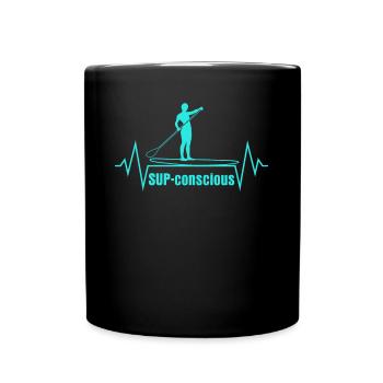 Pagayer debout - Mug uni - noir - Devant