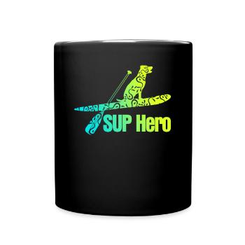 SUP Stand Up Paddling - Tasse einfarbig - Schwarz - Vorne