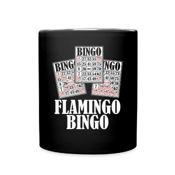 Flamants roses Bingo Flamants roses - Mug uni - noir - Devant
