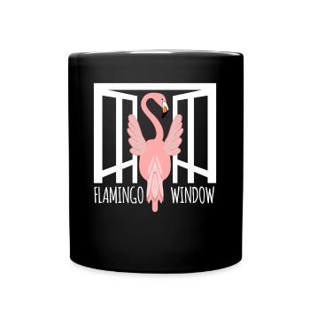 funny flamingo - Full Colour Mug - black - Front