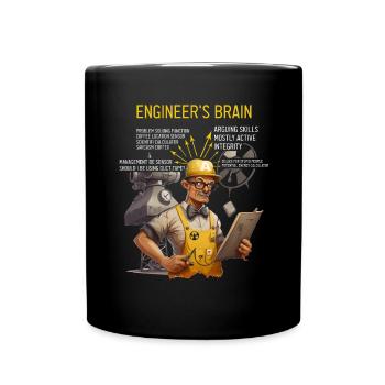 Nuklearingenieur für Kernkraftwerk und Kernenergie - Tasse einfarbig - Schwarz - Vorne