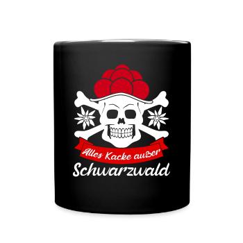 Schwarzwald Bollenhut - Tasse einfarbig - Schwarz - Vorne