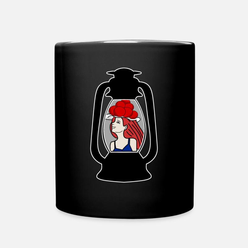 Schwarzwald Bollenhut Schwarzwaldmädel - Tasse einfarbig - Schwarz