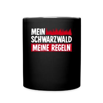 Schwarzwald Schwarzwälder - Tasse einfarbig - Schwarz - Vorne