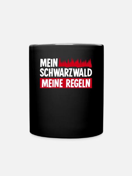 Schwarzwald Schwarzwälder - Tasse einfarbig - Schwarz