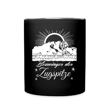 Zugspitze Sonnenaufgang - Tasse einfarbig - Schwarz - Vorne