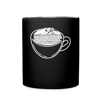 Zugspitze and coffee - Full Colour Mug - black - Front