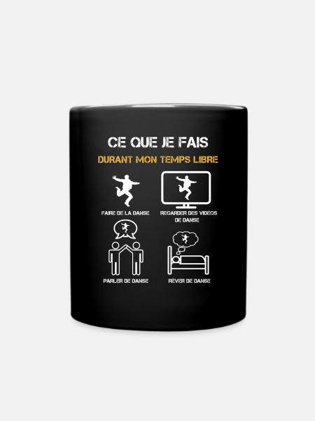 danse temps libre humour - Mug uni - noir