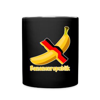 Bananenrepublik deutsche Flagge - Tasse einfarbig - Schwarz - Vorne