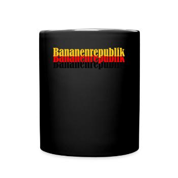 Bananenrepublik Deutschland - Tasse einfarbig - Schwarz - Vorne