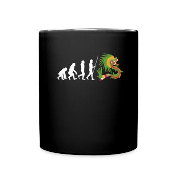 Aztec Calendar - Quetzalcoatl - Full Colour Mug - black - Front
