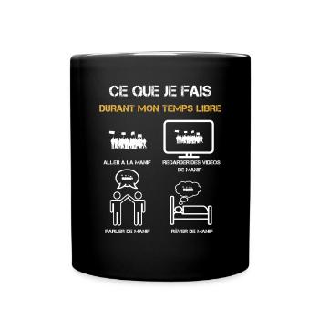 manif temps libre humour - Mug uni - noir - Devant