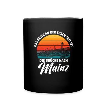 Mainz Vintage Sunset - Tasse einfarbig - Schwarz - Vorne