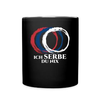 Serbien serbische Flagge Serbe - Tasse einfarbig - Schwarz - Vorne