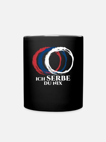Serbien serbische Flagge Serbe - Tasse einfarbig - Schwarz