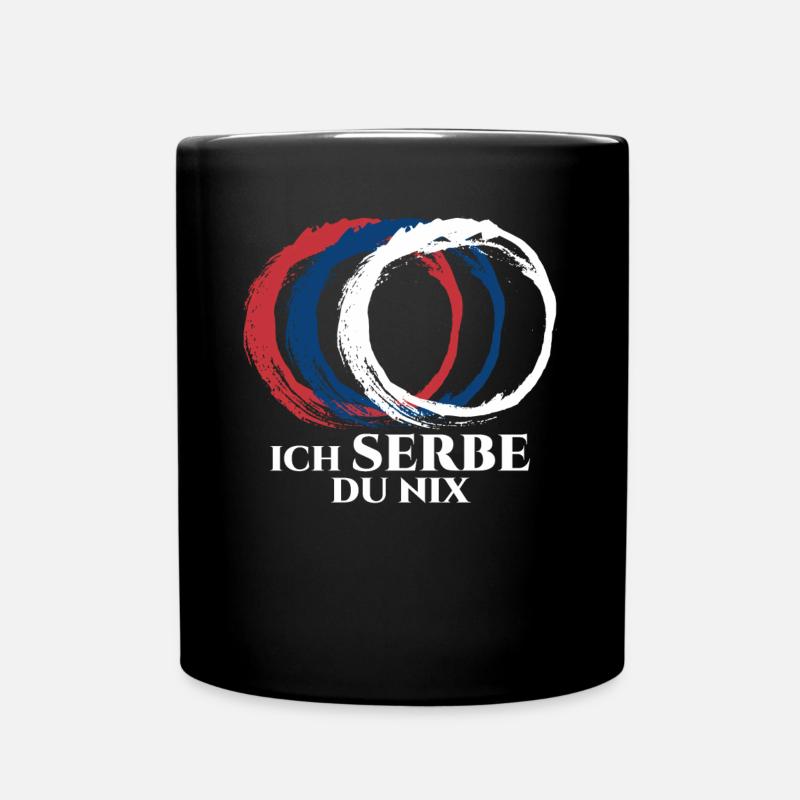 Serbien serbische Flagge Serbe - Tasse einfarbig - Schwarz