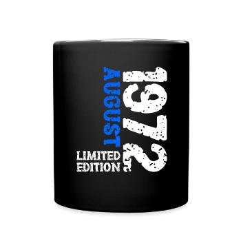 1972 August Limited Edition 51. Geburtstag Outfit - Tasse einfarbig - Schwarz - Vorne