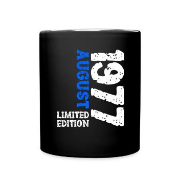 1977 August Limited Edition 46. Geburtstag Outfit - Tasse einfarbig - Schwarz - Vorne