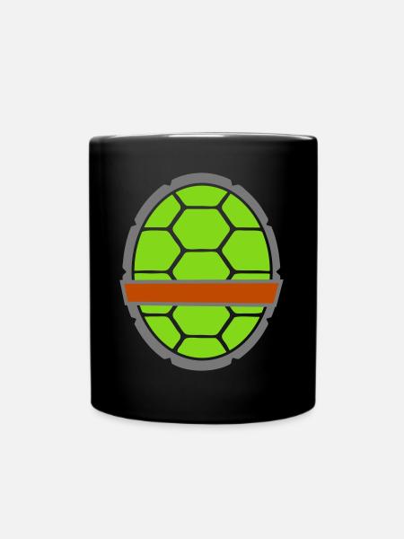 Schildkrötenpanzer - Tasse einfarbig - Schwarz