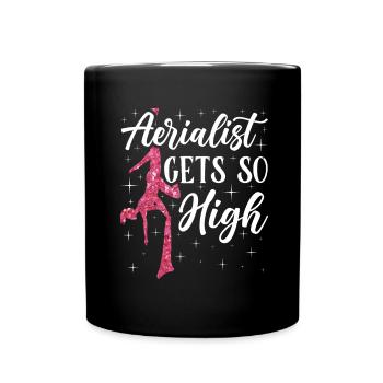 Aerial Silk Akrobatik Circus Aerialist - Tasse einfarbig - Schwarz - Vorne