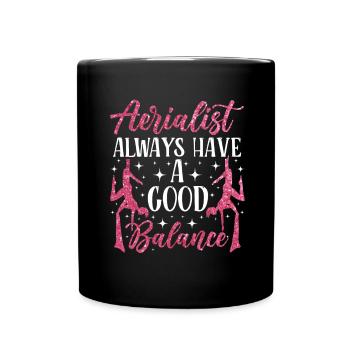 Aerial Silk Akrobatik Circus Aerialist - Tasse einfarbig - Schwarz - Vorne