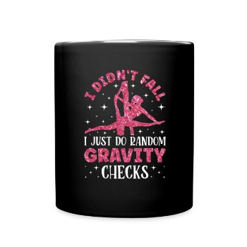 Acrobatie aérienne sur soie Cirque Acrobatique - Mug uni - noir - Devant