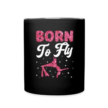 Aerial Silk Akrobatik Circus Aerialist - Tasse einfarbig - Schwarz - Vorne