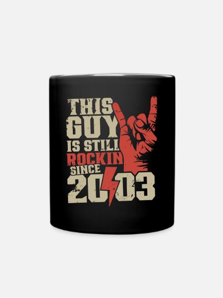 Dieser Kerl rockt seit 2003 Jahrgang Geburtstag - Tasse einfarbig - Schwarz