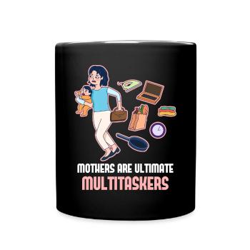 Conception multitâche de la fête des mères - Mug uni - noir - Devant