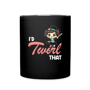 Stocktanz Design für Stabtänzerin - Tasse einfarbig - Schwarz - Vorne