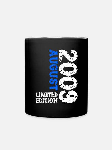 2009 August Limited Edition 14. Geburtstag Outfit - Tasse einfarbig - Schwarz