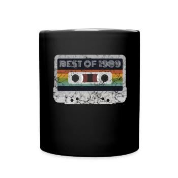 Cassette Best Of 1989 - Né en 1989 - Mug uni - noir - Devant