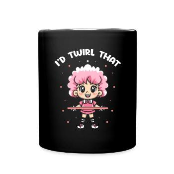 Stabdänzerin Design für Majorette - Tasse einfarbig - Schwarz - Vorne